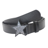 Maxbell Women PU Leather Belt 1.1inch Width Versatile Ladies Waist Belt for Jeans Black