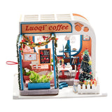 Max 1/24 Scale DIY Miniature Doll House with Furniture Accessory Cafe Shop No Dustcover