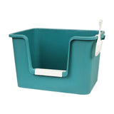 Maxbell Open Litter Box Pet Supplies Portable Bedpan Smooth High Sided Lowered Front green