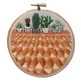 Max Stamped Embroidery Kit with Pattern Cross Stitch Crafts - Pot Plant EC005