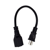 Maxbell 5-15P to 3x5-15R Power Extension Cable Low Resistance 1.83M/5.9ft Black