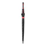 Maxbell Folding Long Handle Umbrella Windproof Double Layer for Camp Fishing Women red