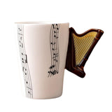 Maxbell Coffee Cup Travel Drinking Water Mug Harps shape Yogurt Oatmeal Milk Style B