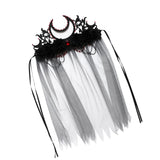 Maxbell Crown Tiara Headdress with Red Stones for Photography Party Supplies Cosplay
