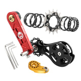 Maxbell Bike Single Speed Conversion Kit Cycling Accessories Repair Chain Tensioners Red 16T