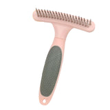 Maxbell Pet Grooming Brush Tangles Removing Undercoat Rake for Pet Supplies Kitten Pink