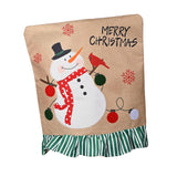 Maxbell Christmas Chair Cover Stretch Xmas Decoration for Holiday Kitchen Hotel Snowman