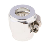Max Metal Auto Car AN8 Hose End Finisher Fuel Oil Water Line Clip Clamp Silver