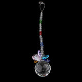 Max Crystal Hanging Suncatcher Rainbow Beads Ball Pendant Prisms Clear 21cm