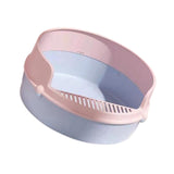 Maxbell Pet Litter Tray Circular Design Easy to Clean Removable for Kitten Bunny Pink