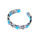 Maxbell Opening Ring Unique Creative Finger Ring for Holidays Halloween Party Favors Sky Blue