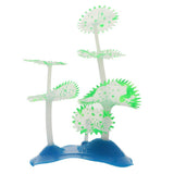 Maxbell Fish Tank Simulation Gear Coral Plant Aquarium Landscaping Ornaments Green