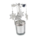 Maxbell Romantic Rotating Candle Holder Candlestick for Home Ornament Snowflake