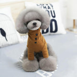 Maxbell Pet Clothes Warm Autumn Winter Dog Cotton Bottoming Shirt M Coffee