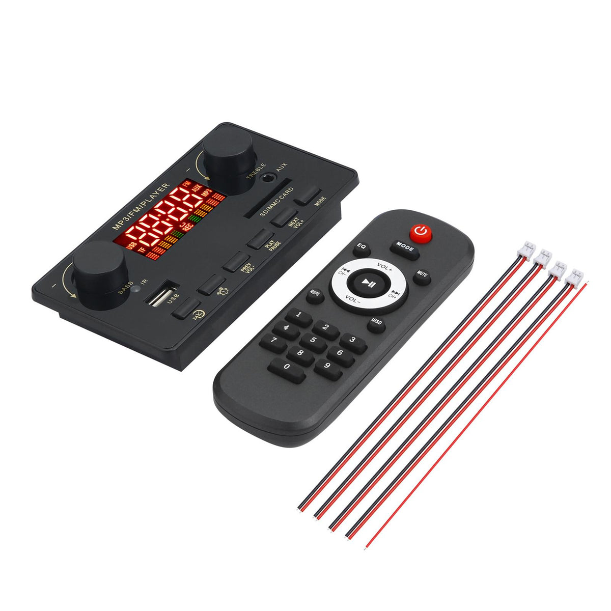 Maxbell MP3 Board Audio Module 2.1Channel Alarm Clock Black
