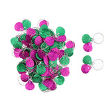 Maxbell 50pc Hair Pendant Circlet Set For Braid DIY Hairstyle Rose Red+Green