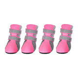 Maxbell 4 Pieces Dog Walking Boots Dog Boots for Puppy Teddy Small Medium Large Dogs M