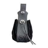 Maxbell Coin Pouch Purse Drawstring Belt Pouch Steampunk Waterproof for Gift Present Black