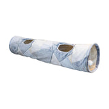 Maxbell Cat Tunnel Collapsible Glowing with Ball for Kitties Bunnies Training Irregular Lines