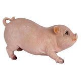 Max Resin Garden Pig Outdoor Animal Statue Lawn Decoration Pink Sitting Pig