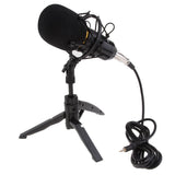 Max Maxb Table Studio Condenser Microphone with Tripod Stand Filter Shield Black