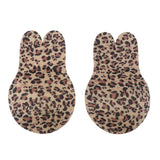 Max Maxb Silicone Rabbit Ears Breast Lift Nipple Covers Pasties Dark Leopard 9cm