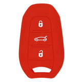 Max Silicone Car Key Cover Fit for AUDI Smart Remote Key Fob Case Shell Red