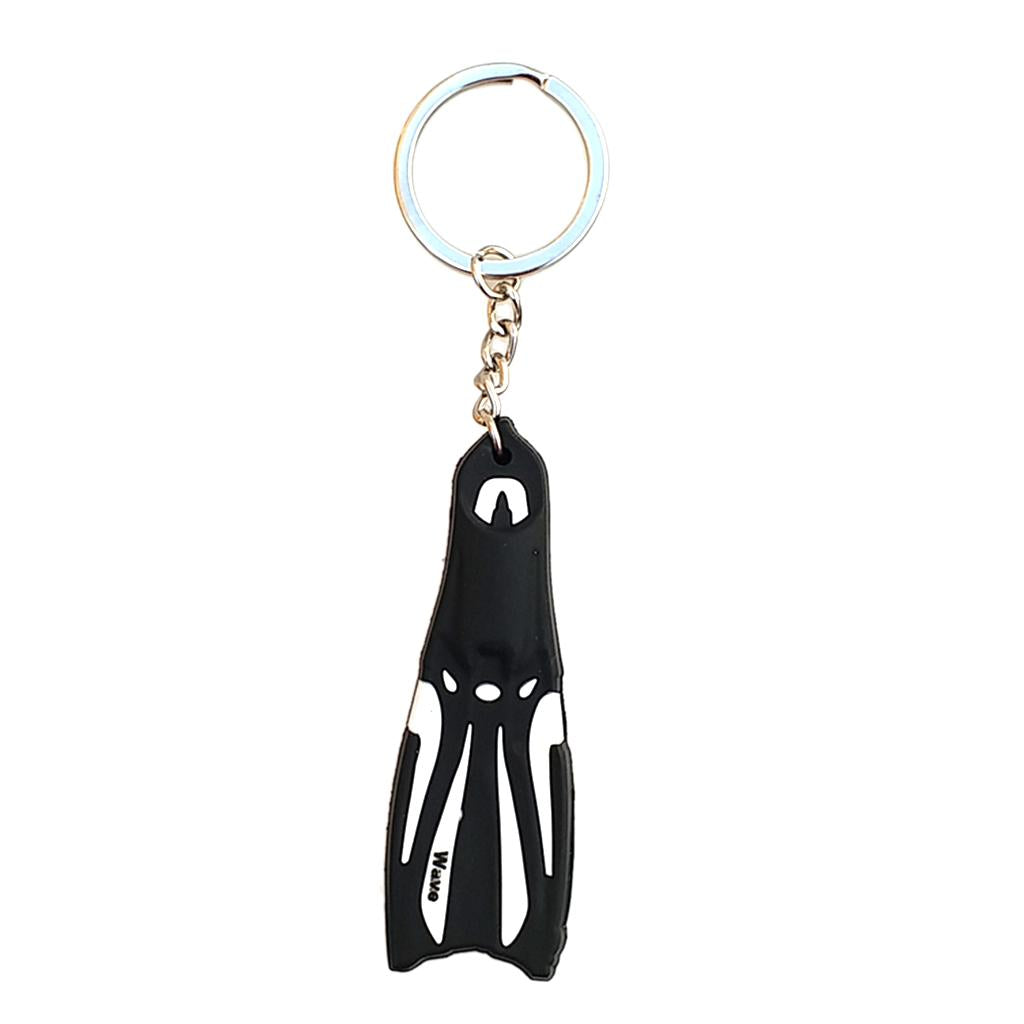 Maxbell Novelty Mini Dive Fins Flippers Key Chain Holder Keyring Keychain  White