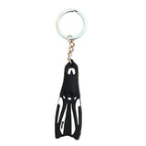 Maxbell Novelty Mini Dive Fins Flippers Key Chain Holder Keyring Keychain  White