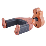 Maxbell Guitar Hanger Wall Mount Detachable Multifunction Guitar Display Guitar Hook red wood color