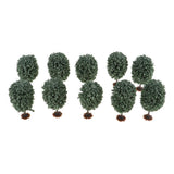 Max 10 Pieces Green Scenery Landscape Model Christmas Tree 4.5-10cm OL 8cm