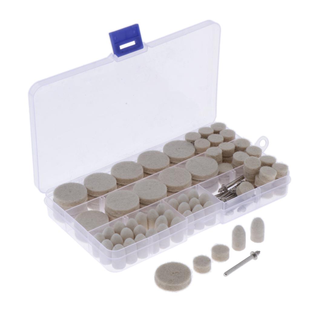 Max 110pcs Wool Grinding Head Wheel Rotary Grinding and Polishing Tool +12xShank