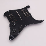 Maxbell Loaded Prewired Electric Guitar Pickguard Pickups 11 Hole HSH Black