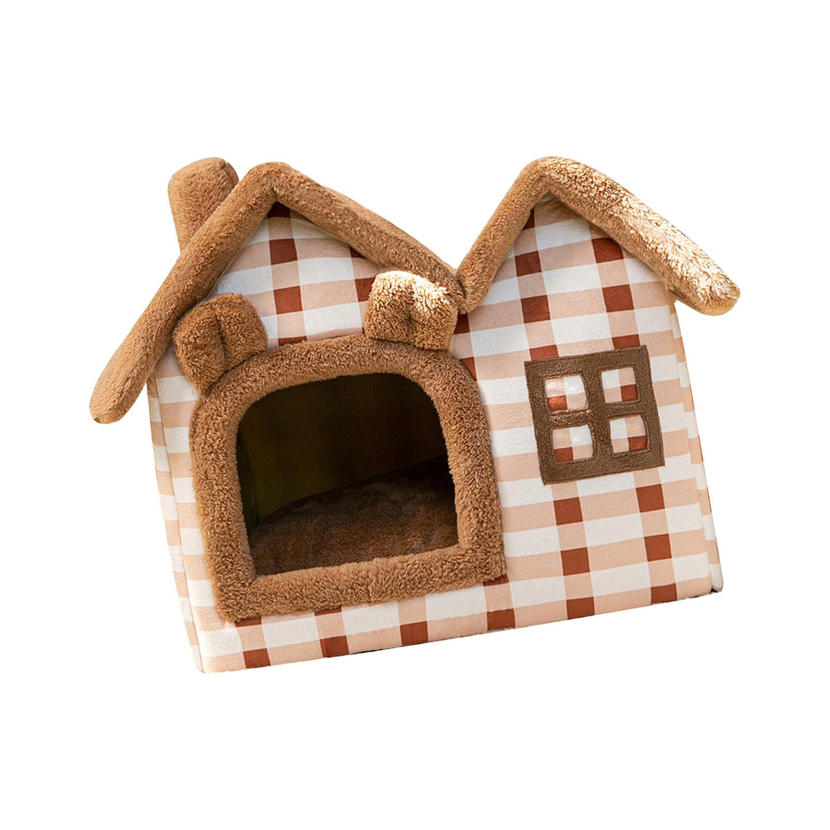 Maxbell Cat Sleeping Bed Washable Anti Slip Breathable Cushion Cat Accessories brown