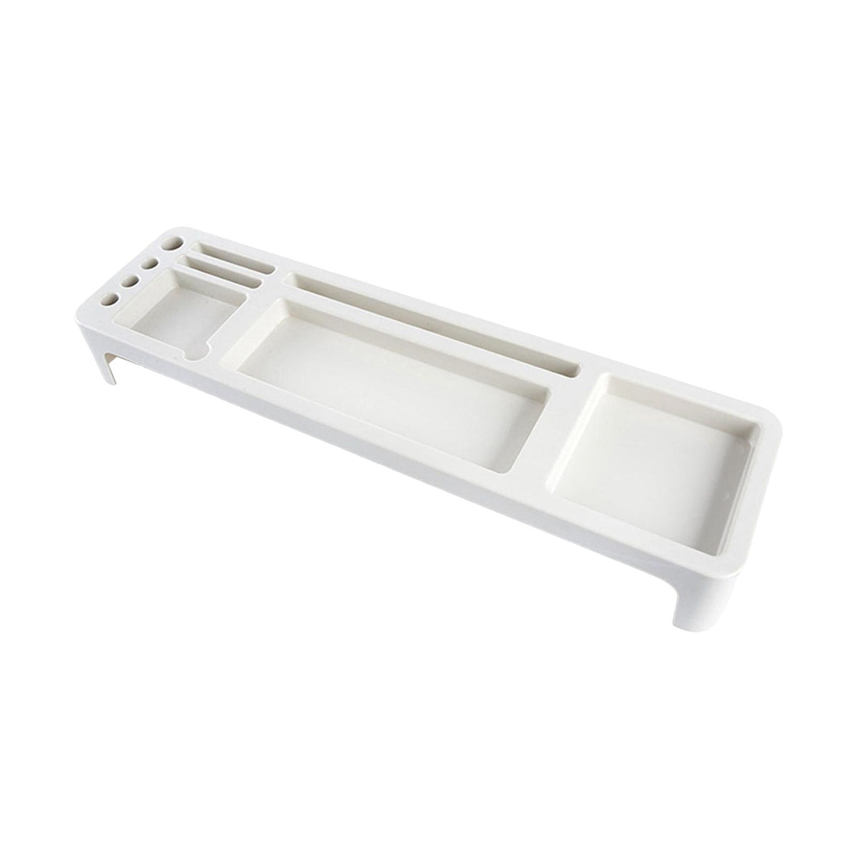 Maxbell Multi Compartment Desk Organizer Pen Holder for Cellphone Tablet Accessories Beige