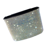 Maxbell Car Trash Can Hanging Vehicle Small Storoge Sundries Glitter Decoration Colorful Rhinestones