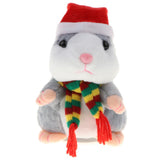 Max 18cm Electric Plush Talking Hamster Kids Interactive Toy Gift  Gray 3