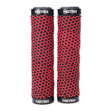 Maxbell 1 Pair Soft Rubber Bicycle Handlebar Grips Non-slip Handlebar Grip Protector Red