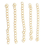 Maxbell 100 Pieces Metal Necklace Extender Bracelet Extender Chain Set Type8