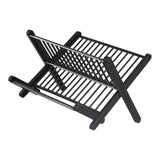 Maxbell Folding Dish Rack Dish Drainer Collapsible Dish Drying Rack for Home Kitchen Black