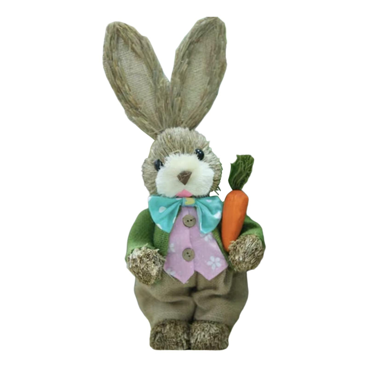 Maxbell Cartoon Standing Easter Bunny Figurine Doll Decoration 35cm Tall Stylish Style C