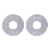 Max 2x Switch Plate Washer Rythm Treble Ring for LP EPI Electric Guitar Silver
