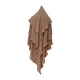 Maxbell Elegant Women Hijab Lightweight Solid Color Breathable Wrap khaki