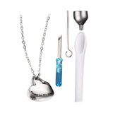 Maxbell Heart Cremation Urn Necklace Stainless Steel for Ashes Friends Husband with Lettering