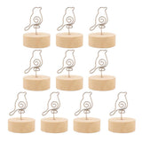 Max 10Pcs Wood Wooden Photo Picture Holder Cards Display Stand Party Decor
