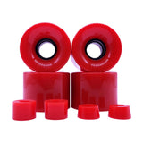 Maxbell 4 Pieces Skateboard Wheels 78A Hardness Durable PU Damping Wheel Replacement Red