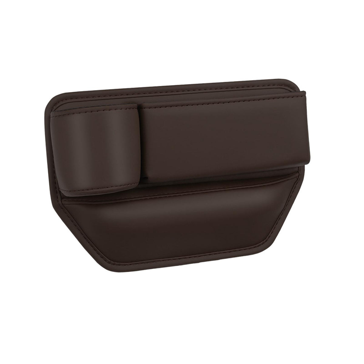 Maxbell Car Seat Gap Filler Seat Gap Pocket with Cup Holder Center Console Organizer Main Seat Brown