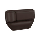 Maxbell Car Seat Gap Filler Seat Gap Pocket with Cup Holder Center Console Organizer Main Seat Brown