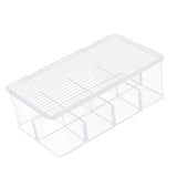 Maxbell Divided Kitchen Organizer Bin tea Storage Box for Fridge Window Kitchen with Lid