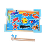 Maxbell Wooden Magnet Fishing Game Toy Set Catching Counting Pretend Play Toy Gift